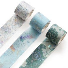 아뜰라임 종이 패턴 넓은 마스킹 테이프 3종 30mmX3m, 블루, 1세트 문구/오피스/학용품/수업준비 반품 최저가 8,320원