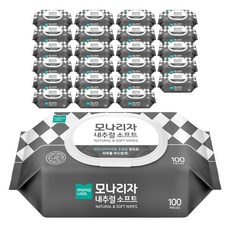 모나리자 내추럴 소프트 물티슈 캡형, 100매입, 24개 생활용품/화장지/물티슈 반품 최저가 18,090원