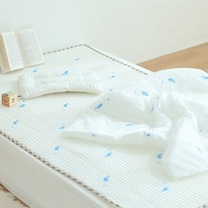 아솜느 듀라론 냉감 아기 이불 + 베개 + 베이직패드 세트, 돌고래 출산/유아동/유아동침구 반품 최저가 96,710원