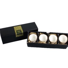 달소금 국산 24K 골드라인 기획 술잔 4p 세트, 화이트, 1세트 주방용품/컵/텀블러/와인용품 반품 최저가 14,280원