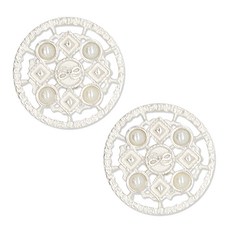 동대문단추왕 금속 단추 에비타 18mm, 은버닝진주, 2개 홈인테리어/수예/수선 반품 최저가 3,980원