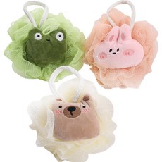 뽀르픽 귀여운 동물 샤워볼 3종 세트, 토끼 + 개구리 + 곰, 1세트 홈인테리어/수건/타월 반품 최저가 12,370원