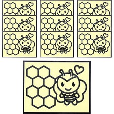 민화샵 포일아트 스티커, 허니비, 10개 문구/오피스/미술/화방용품 반품 최저가 8,430원