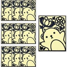 민화샵 포일아트 스티커, 곰, 10개 문구/오피스/미술/화방용품 반품 최저가 7,460원