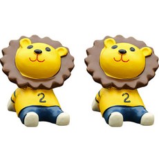 메이징초이스 동물 캐릭터 차량용 피규어 사자, 혼합색상, 2개 자동차용품/인테리어 반품 최저가 5,570원