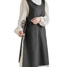젊은이마켓 트임 원피스 코튼 앞치마, 다크그레이, 1개 주방용품/주방잡화 반품 최저가 12,100원