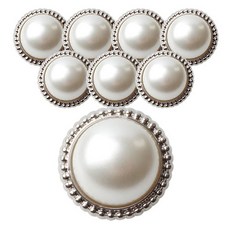동대문단추왕 진주알 단추 21mm, 실버, 8개 홈인테리어/수예/수선 반품 최저가 6,150원