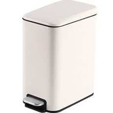 러브트리스 스테인레스 사각 페달 휴지통 5L, 매트 화이트, 1개 홈인테리어/수납/정리 반품 최저가 9,000원