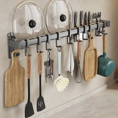 존글로벌 주방 다용도 조리도구 이중 레일 걸이 60cm, 그레이, 1개 주방용품/주방정리소품 반품 최저가 6,080원