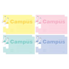 1500 파스텔 캠퍼스 메모카드 4종 x 2p, yellow + pink + mint + blue, 70매, 1세트 문구/오피스/노트/메모지 반품 최저가 4,250원