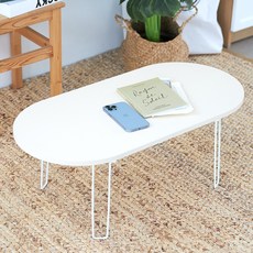 스토리퍼니쳐 국내생산 E0 LPM 와이드 타원 접이식 테이블 800x400, 핑키 쉬크림 undefined/undefined 반품 최저가 16,380원