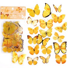 올리브파티 나비 다꾸 빈티지 스티커 20종 x 2p 세트, 옐로우, 1세트 문구/오피스/데코/포장용품 반품 최저가 6,900원