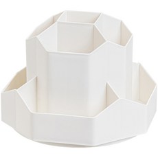 투코비 대용량 다용도 펜슬 360도 회전식 수납정리함, 화이트, 1개 문구/오피스/사무용품 전문관 반품 최저가 8,800원