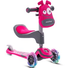스마트라이크 3in1 아동안장 킥보드 붕붕카 T1, 핑크, 1개 출산/유아동/완구/교구 반품 최저가 37,930원