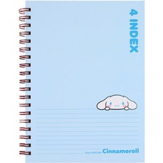 산리오 4인덱스 노트 시나모롤, 블루, 1개 문구/오피스/학용품/수업준비 반품 최저가 4,960원