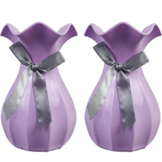 청린 원예 장식 리본 물결 작은 화병, 퍼플, 2개 홈인테리어/식물/나무 반품 최저가 6,610원