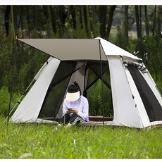 가족용 빅 윈도 전자동 텐트, 화이트, 4인용 스포츠/레저/캠핑전문관 반품 최저가 21,770원