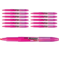 자바펜 파워라인 형광펜 오리지널, 분홍, 12개 문구/오피스/학용품/수업준비 반품 최저가 1,360원