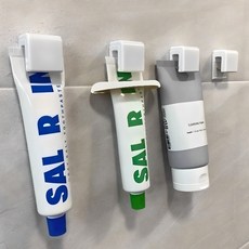 브로픽 무타공 클립형 치약걸이 4p + 치약클립 1p, 화이트, 1세트 생활용품/옷걸이 반품 최저가 3,000원