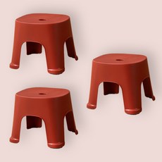 PDS홈 가정용 플라스틱 다용도 작은 보조 간이 의자 M 3p, 레드 문구/오피스/사무용품 전문관 반품 최저가 3,330원