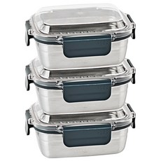 글라스락 클린 스텐 밀폐용기 직사각 500ml, 3개, 단품 주방용품/밀폐용기/반찬통 반품 최저가 15,170원