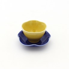 달소금 국산 도자기 꽃잎찻잔, 레몬 + 블루, 1세트 주방용품/주전자/커피/티용품 반품 최저가 6,970원