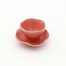 달소금 꽃잎 찻잔 세트, 코랄, 1세트 주방용품/주전자/커피/티용품 반품 최저가 5,720원