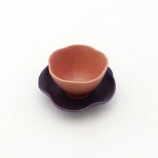 달소금 국산 도자기 꽃잎찻잔, 딥퍼플, 1세트 주방용품/주전자/커피/티용품 반품 최저가 5,540원
