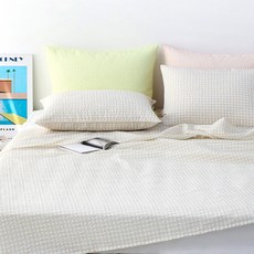 아망떼 허니듀 체크 시어서커 리플 홑이불 패드 세트 홈인테리어/FW 침구샵 반품 최저가 40,510원