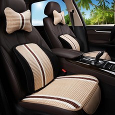 NewTrend SF100 에어쿨 통기성 자동차 앞좌석 목쿠션 + 등쿠션 + 방석 세트, 1세트, 베이지 자동차용품/인테리어 반품 최저가 14,450원