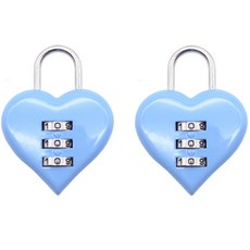 트래블큐브 러블리 하트 3 다이얼자물쇠 블루, 2개 홈인테리어/안전/호신용품 반품 최저가 6,300원