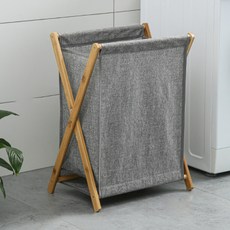 접이식 패브릭 우드 빨래 수거함, 그레이 undefined/undefined 반품 최저가 4,100원