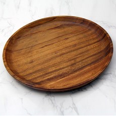 아카시아 원형 접시, 1개 주방용품/접시/플레이트 반품 최저가 4,980원