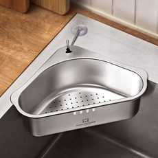 바겐슈타이거 싱크대 스텐 타공 코너 바스켓, 1개 주방용품/음식물쓰레기통 반품 최저가 8,370원