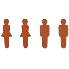 해피툴 파스텔 입체 화장실 안내 표지판 여자 2p + 남자 2p 세트 오렌지, 안내표지판, 1세트 문구/오피스/사무용품 전문관 반품 최저가 6,520원