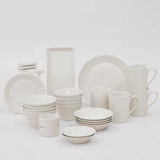 르난세 휘게 4인 식기 세트 27p, 크림, 공기4P+대접4P+찬기(소)2P+찬기(대)4P+머그4P+소스볼2P+수저받침4P+브런치접시(18cm)1P+디너접시(23cm)1P+직사각접시(27cm)1P, 1세트 주방용품/그릇/홈세트 반품 최저가 99,100원