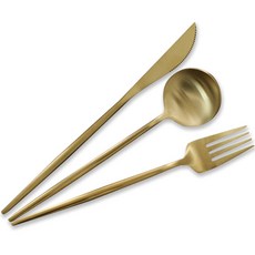 앳홈 스텐304 펠리체 커트러리 디너 세트, 골드, 스푼+나이프+포크(소) 주방용품/수저/커트러리 반품 최저가 8,280원