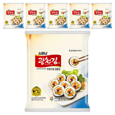 광천김 소문난 두번 구운 김밥김, 22g, 6개 식품/반찬/간편식/대용식 반품 최저가 14,220원
