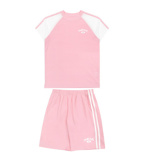 아동용 로고 포인트 반팔 티셔츠 + 반바지 세트 RKCU23B40 출산/유아동/유아동패션 반품 최저가 5,010원