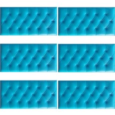 룸마인 접착식 고급 폼블 벽 매트 쿠션 70 x 35 cm, 17 블루, 6개 홈인테리어/폼블럭/단열벽지 반품 최저가 6,410원
