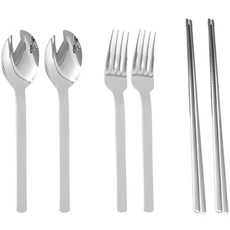윌리브 국산 304스텐 피노 아동커트러리세트, 실버, 숟가락 2p + 포크 2p + 젓가락 2벌, 1세트 출산/유아동/이유용품/유아식기 반품 최저가 9,090원