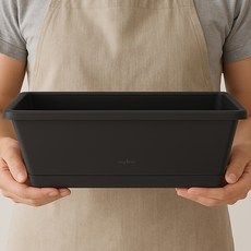 앙플랜트 직사각 텃밭화분 + 받침 세트, 다크그레이, 1세트 홈인테리어/원예/가드닝 반품 최저가 5,170원