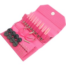 LYKKE BLUSH 조립식 줄 바늘 9cm 세트, 마젠타 바스켓 위브, 1세트 홈인테리어/수예/수선 반품 최저가 104,120원