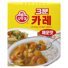 오뚜기3분 카레 매운맛, 200g, 상세페이지 참조, 1개 식품/면/통조림/가공식품 반품 최저가 1,260원