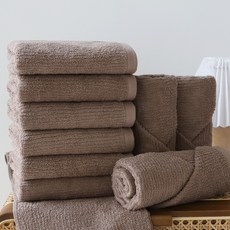 프롬코튼 골지 수건 110g 30수 면사, 브라운, 10개 홈인테리어/수건/타월 반품 최저가 21,620원
