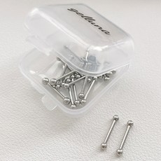 젤루나 써지컬 실버 바벨 볼 피어싱 20p 바 10mm x 볼 2.5mm + 케이스 세트 P-07-9 패션의류/잡화/남성패션 반품 최저가 5,370원