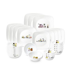 코렐 스누피더홈 6인 코리안 사각세트 28p, 혼합색상, 28종 주방용품/그릇/홈세트 반품 최저가 268,840원