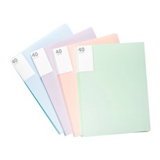 아리코 감성컬러 A4 40매 클리어파일 4종 세트, 스카이, 퍼플, 피치, 그린, 1세트 문구/오피스/학용품/수업준비 반품 최저가 5,850원