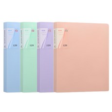 아리코 파스텔 A4 40매 클리어파일 4종 세트, 블루 + 그린 + 퍼플 + 오렌지, 1세트 문구/오피스/사무용품 전문관 반품 최저가 6,150원