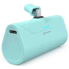 신지모루 포터블 미니 보조배터리 + C타입 케이블, 8핀, 라이트블루 가전디지털/1인방송 전문관 반품 최저가 7,830원